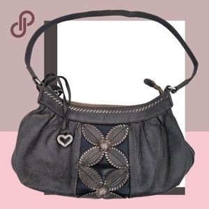 Y2K brighton mon amie masterpiece collection 3D floral applique shoulder bag 👜
